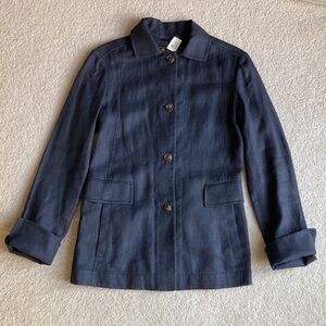 Loro Piana navy linen jacket